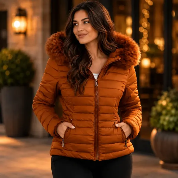 Jaqueta Puffer Caramelo