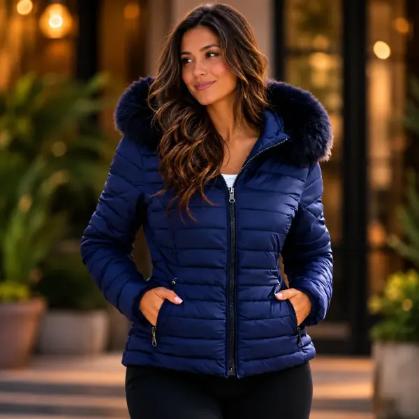 Jaqueta Puffer Azul Marinho