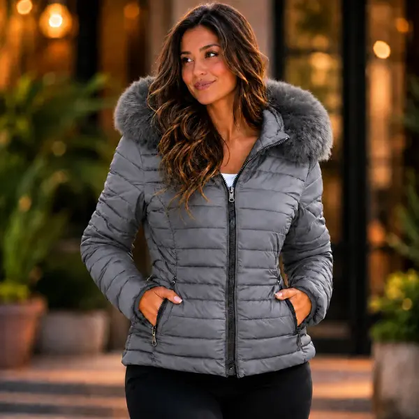 Jaqueta Puffer Cinza