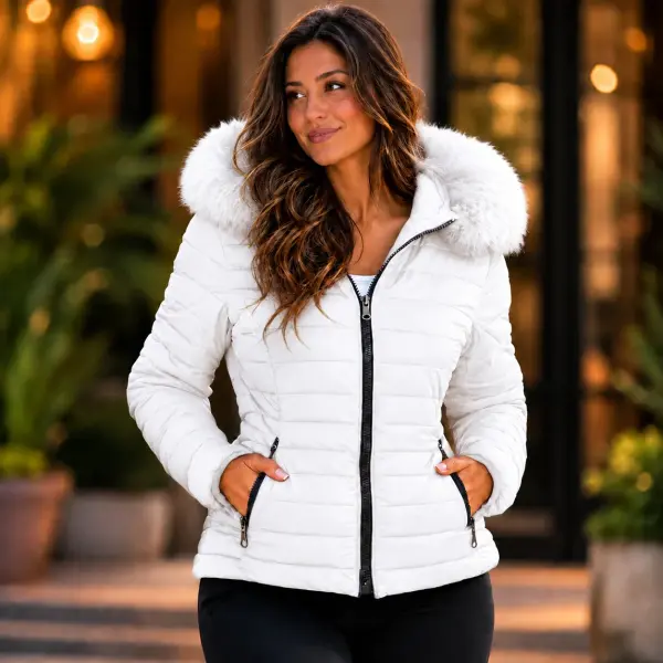 Jaqueta Puffer Off White